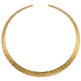 Hand-Hammered Broad Brass Torques