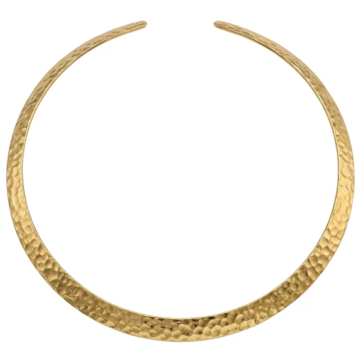 Hand-Hammered Broad Brass Torques