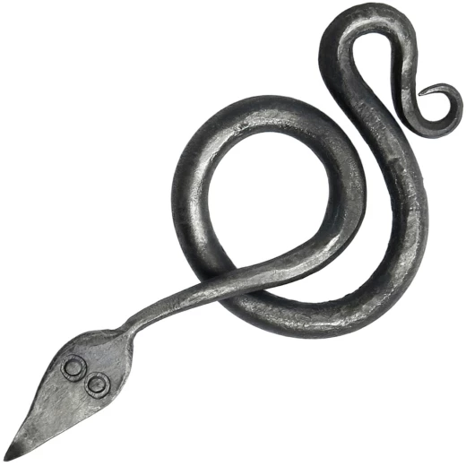 Hand-Forged Steel Serpent Pendant – Midgard Talisman 89*39mm - Outlet