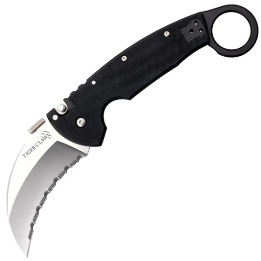 Tiger Claw, Folding Knife with CTS® XHP alloy steel blade - serrated edge