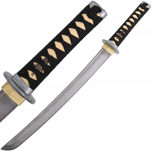 Polster-LARP-Waffe Wakizashi "Drache" von Fakesteel, 71,5 cm