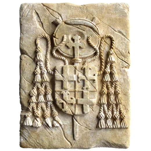 Cardinal Coat of Arms made of stone 20x15cm - Outlet