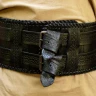 Wide Barbarian Leather Belt with Celtic Knots and Brass Buckles - Outlet