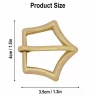 'Pentagon' Brass Buckle, 35 x 40 mm, for 16 mm Straps