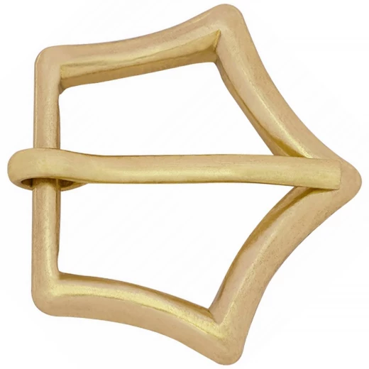 'Pentagon' Brass Buckle, 35 x 40 mm, for 16 mm Straps