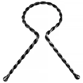 Handgeschmiedeter Ständer für Trinkhorn, Stahl, gedrehtes Design