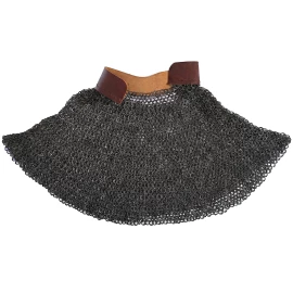 Titan-Kettenbrünne (Aventail) – Flachringe, Rundnieten, Ø 9 mm