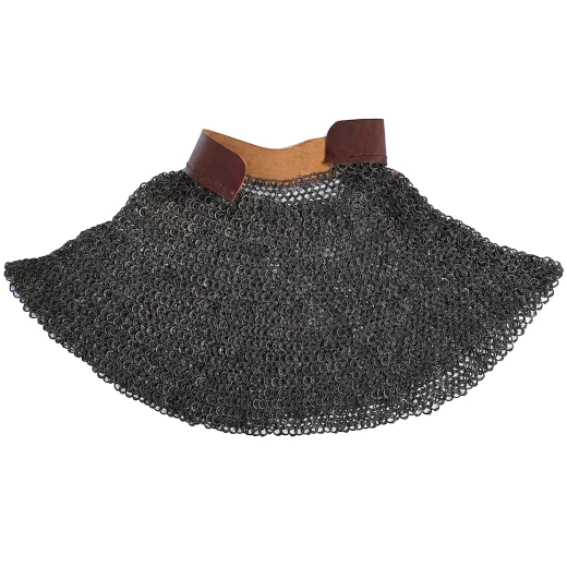 Titan-Kettenbrünne (Aventail) – Flachringe, Rundnieten, Ø 9 mm