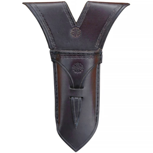 Kožený vikingský závěsník na meč s nordickými ornamenty - Outlet