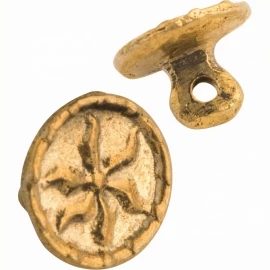 Set aus 10 Messingknöpfen mit Sonnenmotiv – Mittelalter & Renaissance - Outlet