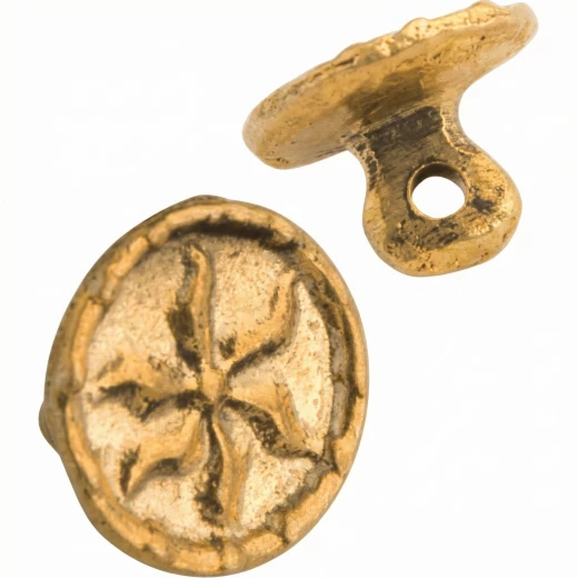 Set of 10 Brass Buttons with Sun Motif – Medieval & Renaissance - Outlet