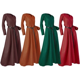 Mittelalterliches Damenkleid – Leichte Baumwoll-Cotte (11.–15. Jh.)