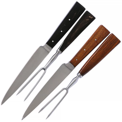 Mittelalterliches Besteckset Mercator – Messer und Gabel (Horn / Holz)