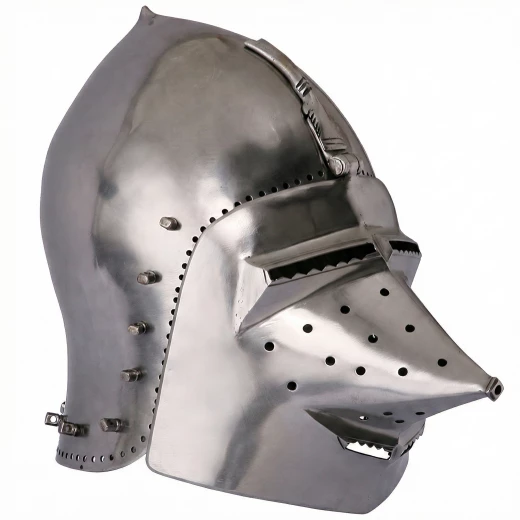 Gothic Bascinet Helmet with Hounskull Visor “Coburg” – Custom Made