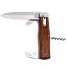 Automatic Switchblade Pocket Knife with Rosewood Handle and Four Tools