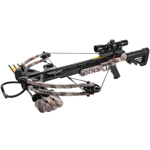 Profi-Compoundarmbrust im Tarn-Design Man Kung MK-XB52GODC Stalker 185lbs 370fps