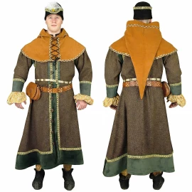 Renaissance-Bogenschützen-Kostüm mit Gugel und Filzhut XL - Outlet