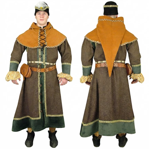 Renaissance-Bogenschützen-Kostüm mit Gugel und Filzhut XL - Outlet