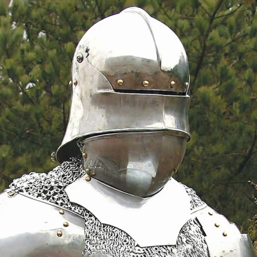 German Gothic Sallet with Bevor – c. 1480