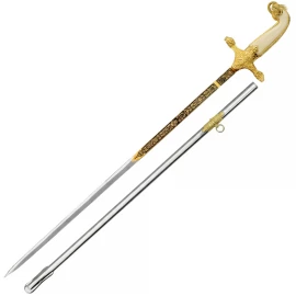 Generálská šavle španělské armády – Toledo styl – Zlacená