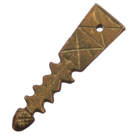 Strap end from brass, 1300 - 1500