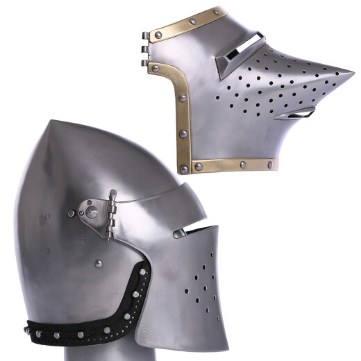 Hounskul or bascinet with replaceable visor, 14th-15th cen.