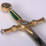 Golden Masonic Sword, deeply etched