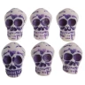 Totenkopf Perlen Anhänger aus echtem Knochen, 6er Pack