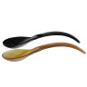 Horn spoon with curved handle, 2pcs