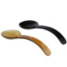 Horn spoon with curved handle, 2pcs