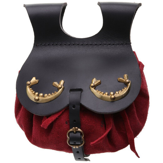 Middle Ages Belt Pouch with studded flap
