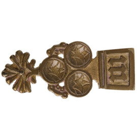 Middle Ages Trefoil Brass Belt Chape