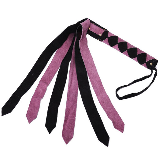 Leather Scourge Cat O Nine Tails Whip two-coloured
