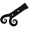 Hand-Forged Strap Hinges with Spiral Ends, 2 pcs