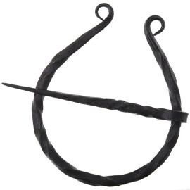 Twisted Iron Brooch / Cloak Pin