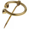 Brass Brooch with Spiral Ends