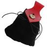 Medieval Pouch-Bag Red and Black with Horn Button