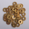 Brass Washers - 11mm wide, 4mm hole. set of 50