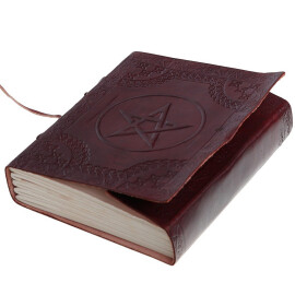 Leather-Bound Journal with Pentagram