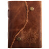 Journal with compass rose on leather cover
