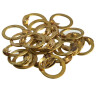 Loose brass flat rings with wedge rivets ø9mm thick 0.6mm