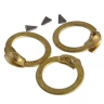 Loose brass flat rings with wedge rivets ø9mm thick 0.6mm