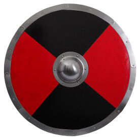 Large Dark Ages Viking Shield Red-Black
