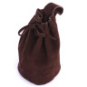 Medieval purse suede drawstring pouch