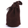 Medieval purse suede drawstring pouch