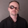 Leder Augenklappe Piratenkapitän braun