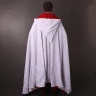 Templářský plášť s kápí z těžké bavlny