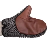 Padded Chainmail Mittens With Leather Grips