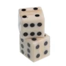 Six of Bone Dice with inlaid pips