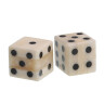 Six of Bone Dice with inlaid pips